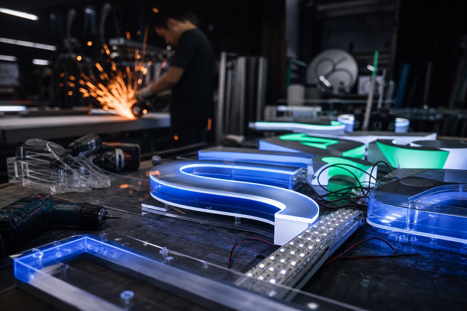 DEVA signage fabrication workshop in Kallang